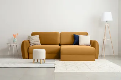 Коричневый диван в интерьере гостиной: сочетание дизайна с шоколадной  мебелью, фото