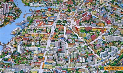 Город Кострома: история и описание старых улиц, домов событий. Фотографии и  карты значимых мест