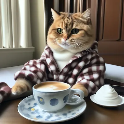 Кот кофейный 😊 Кофе, кот, гурман, рисунок, акварель, иллюстрация, юмор.  Coffee cat 😊 Illustration, drawing, art, waterc… | Cat drawing, Cats  illustration, Cat art