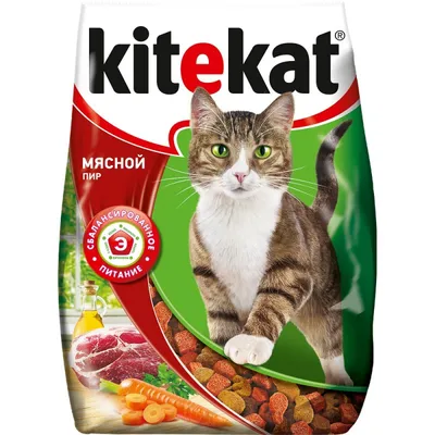 Сухой корм для кошек Kitekat Мясной Пир, 350 г - купить с доставкой в  Ростове-на-Дону - STORUM