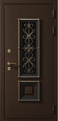 Кованые двери для частного дома со стеклом КД-022: купить в Москве, фото,  цены
