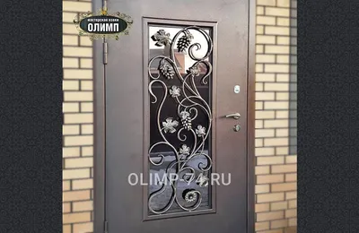 Входные двери с ковкой купить в Москве, металлическая стальная дверь с  элементами ковки - Квадро
