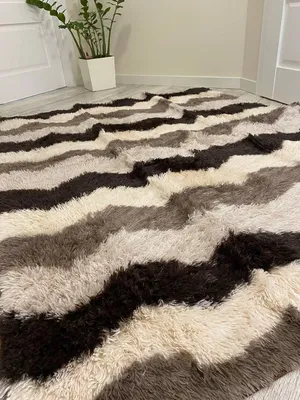 Пушистые ковры для спальни - 81 фото