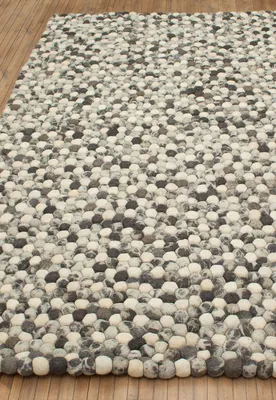 Ковер ручной работы с рельефом Nature Peblle Rug-Grey прямоугольник, Deluxe  Carpet | Ами Ковры