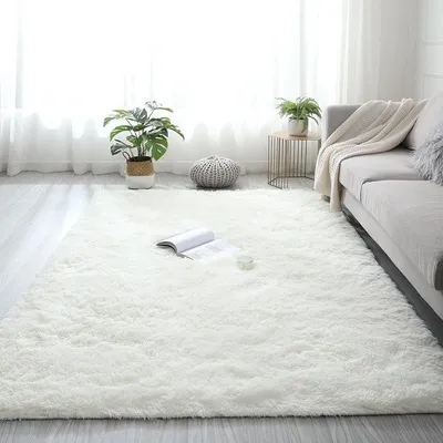 Пушистый ковер с длинным ворсом Snow H265-beige овал, Deluxe Carpet | Ами  Ковры