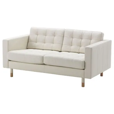 MORABO Loveseat, Grann/Bomstad white/wood - IKEA | Белые кожаные диваны,  Места для поцелуев, Кожаные диваны