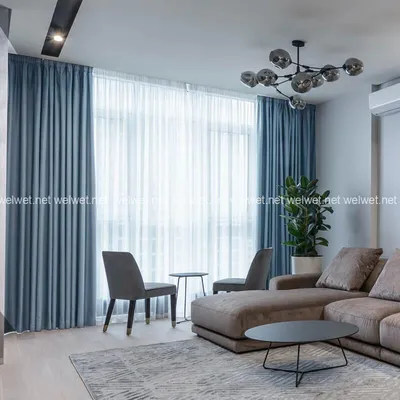 AT-HOME Шторы с балконной дверью 250 высота. Портьера 1шт и тюль 2шт