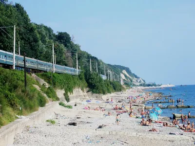 Фотография Россия, Краснодарский край, курортный поселок Небуг. Открытый  бассейн с морской водой. | Фотобанк ГеоФото/GeoPhoto | GetImages Group