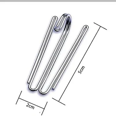 50 шт. крючки для штор из стальной проволоки, серебристые крючки для штор с  4 зубцами – лучшие товары в онлайн-магазине Джум Гик