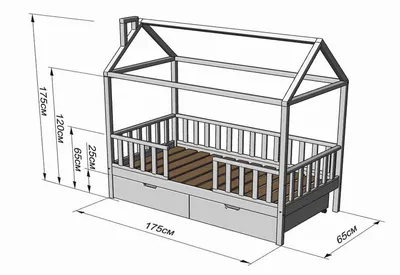 Кровать-домик для ребенка своими руками | СибСтройка | Дзен