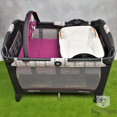 Манеж-кровать Graco Cuddle Cove цвет Minnies Garden купить по цене 50870 ₸  в интернет-магазине Детский мир