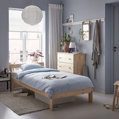 NEIDEN Bed frame - pine birch, Luröy - IKEA | Treseng, Sengeramme, Ikea seng