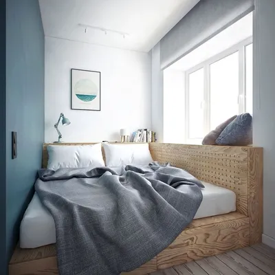 Кровать-подиум в интерьере: 50 функциональных и стильных идей | Small  bedroom, Tiny bedroom, Small bedroom designs