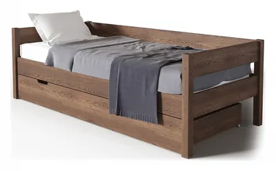 Детская кровать односпальная Neat Single Bed 193x99x65 см – Детская мебель  из дерева