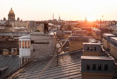 Фотосессия на крыше в Петербурге