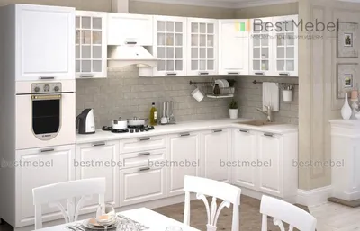Угловая кухня с пеналом в современном стиле \"Модель 778\" в Костроме - цены,  фото и описание.