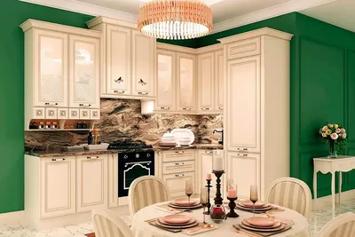 Кухонный гарнитур 3 \"Мишель\" с карнизом (ширина 300х242 см) купить в Сургуте  по цене от 112508 | «Стиль Мебель»