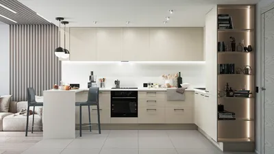 Дизайн кухни-гостиной 15 кв. м: ТОП 75 фото и идей интерьера, планировка,  зонирование и стили