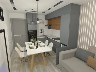 Интерьер и дизайн кухни-гостиной 16 кв м (квадратных метров) | Kitchen  inspiration design, Interior design kitchen, Modern kitchen design
