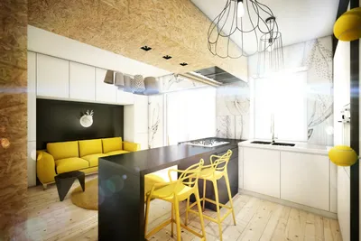 Дизайн кухни-гостиной на 16 квадратных метрах