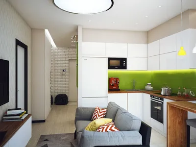 Дизайн кухни-гостиной 16 кв. м: 37 идей с фото