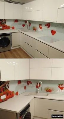 Изображение кухни в доме с оригинальной кухонной вытяжкой