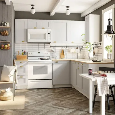 KNOXHULT Corner kitchen - gray - IKEA | Grey kitchens, Ikea kitchen,  Kitchen solutions