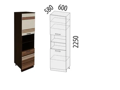 Кухонный пенал 450 Европа – купить в интернет-магазине «Невский-Форт»