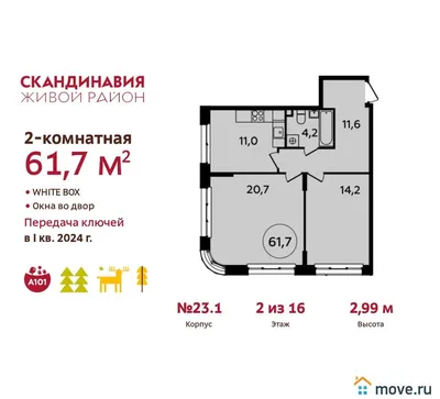 Дизайн 2-комнатной квартиры 40 кв. м. в стиле неоклассика г.Москва, ЖК  Стеллар Сити, Сколковское шоссе, д.40 - портфолио ГК «Фундамент»