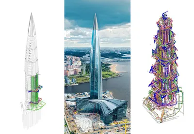 Стадион Санкт-Петербург, Лахта центр и Петропавловский собор | Пикабу