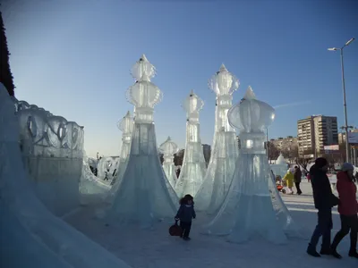 В поселке Новые Ляды открылся для посещения ледовый городок - Пермь