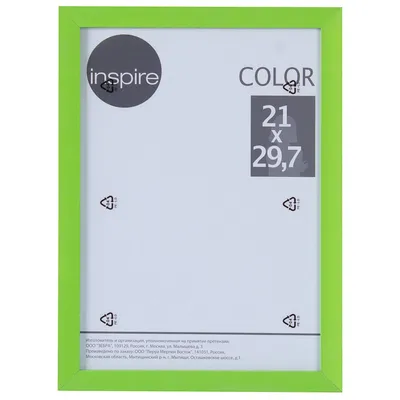 Рамка Inspire «Color», 21х29,7 см, цвет зелёный в Новосибирске – купить по  низкой цене в интернет-магазине Леруа Мерлен