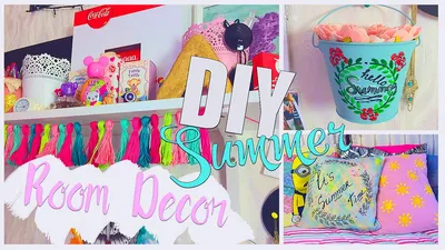 DIY: Летний декор комнаты/Summer room decor ideas|Fosssaaa - YouTube