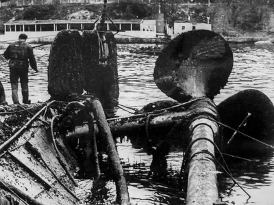 Подъем линкора «Новороссийск» - Retro photos