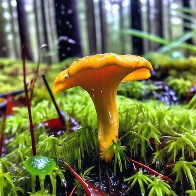 Лисичка ложная (Hygrophoropsis aurantiaca) – Грибы Сибири