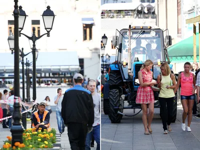 Люди на улицах Москвы