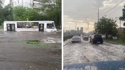 Ушедшие под воду автомобили на улицах Москвы попали на видео - Мослента