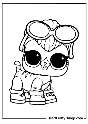 LOL Pets Coloring Pages Fancy Haute Dog. | Dog coloring page, Coloring  pages, Animal coloring pages