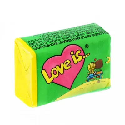 Turkish chewing gum insert. Love is... . 1990s Stock Photo - Alamy