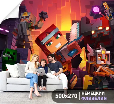 Набор конструкторов «Герои Майнкрафт на золотых драконах» 63084 Minecraft /  8 шт.