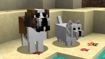 Изолированная Коричневая Собака Minecraft Рисунок Вектор Цвета Иллюстрации  Векторное изображение ©Illustratiostock 617069950