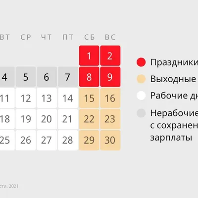 Как отдыхаем на майские праздники 2021 — календарь официальных выходных -  РИА Новости, 14.10.2021