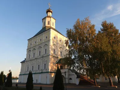 Иоанно-Богословский Макаровский мужской монастырь. Церковь Михаила  Архангела, Макаровка (Саранск, город), фотография. общий вид в ландшафте