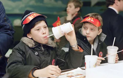 Moscow branch of McDONALDS Stock Photo - Alamy