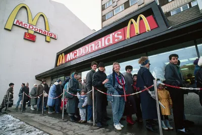 McDonalds at Metro Dobrininskaya in Moscow. Photograph by James Hanemaayer  - Fine Art America