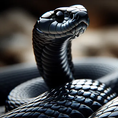 A Black Mamba on a Dark Background Stock Illustration - Illustration of  sharp, monochrome: 272544308