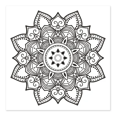 Mandala von Editors Choice as a colouring poster | Posterlounge