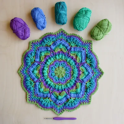 Saluations Mandala Crochet Pattern - The Loopy Stitch