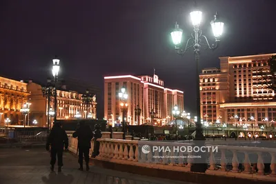 Фонтаны на Манежной площади в Москве