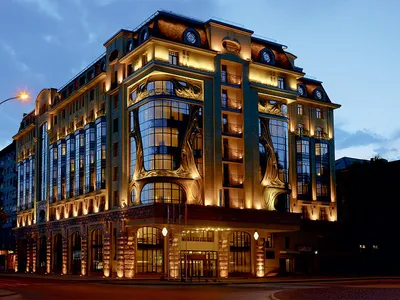 MOSCOW - AUGUST 21 2010: Grand Hotel Marriott On Tverskaya Street, Built In  1997. Stock Photo, Picture and Royalty Free Image. Image 48265483.